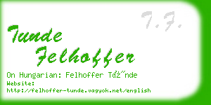 tunde felhoffer business card